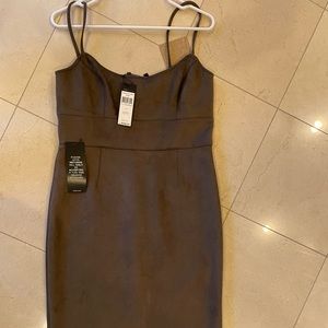 Beautiful and stylish Bcbg suede like spaghetti strap dress. Mid length